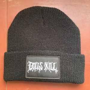 New/never worn Dolls Kill black beanie